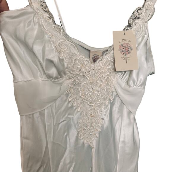 Bloom Jonquil GOWN LONG Bridal White Beaded Camisole Small TAGS ON Silky Wedding - Picture 10 of 15